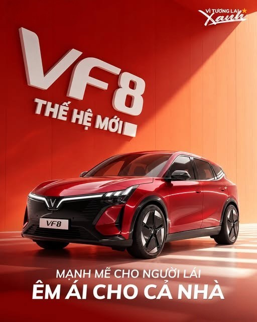 VF 8 Thế hệ mới cân bằng cả niềm vui cầm lái và sự thoải mái của gia đình trong từng hành trình.